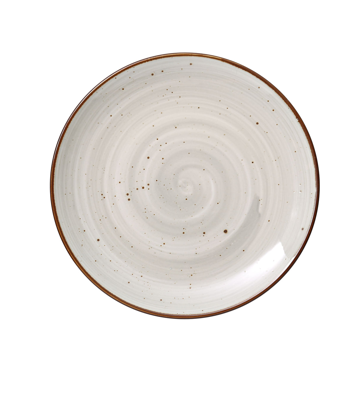 Yanco LY-1107 Lyon Plate, 7-1/4" Dia x 3/4" H, Brown Porcelain, Coupe Rim, Dishwasher Safe - Case of 36
