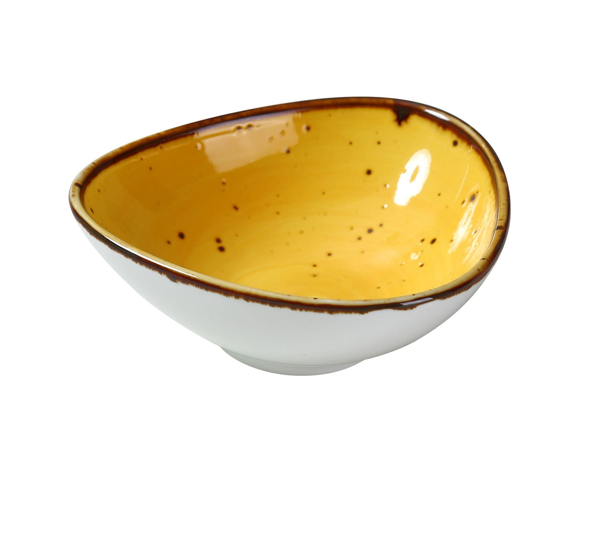 Yanco LY-404YL Lyon Sauce Bowl, 5 Oz, 4-3/4" L x 4-3/8" W x 1-5/8" H, Yellow Porcelain - Case of 36