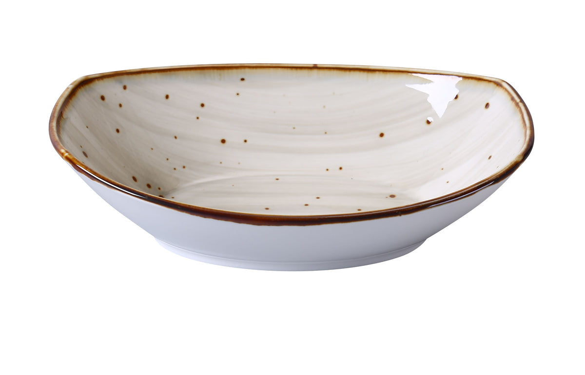 Yanco LY-407 - 10 oz Brown Porcelain General-Use Bowl, 7" Diameter, Dishwasher Safe, Glazed - Case of 24