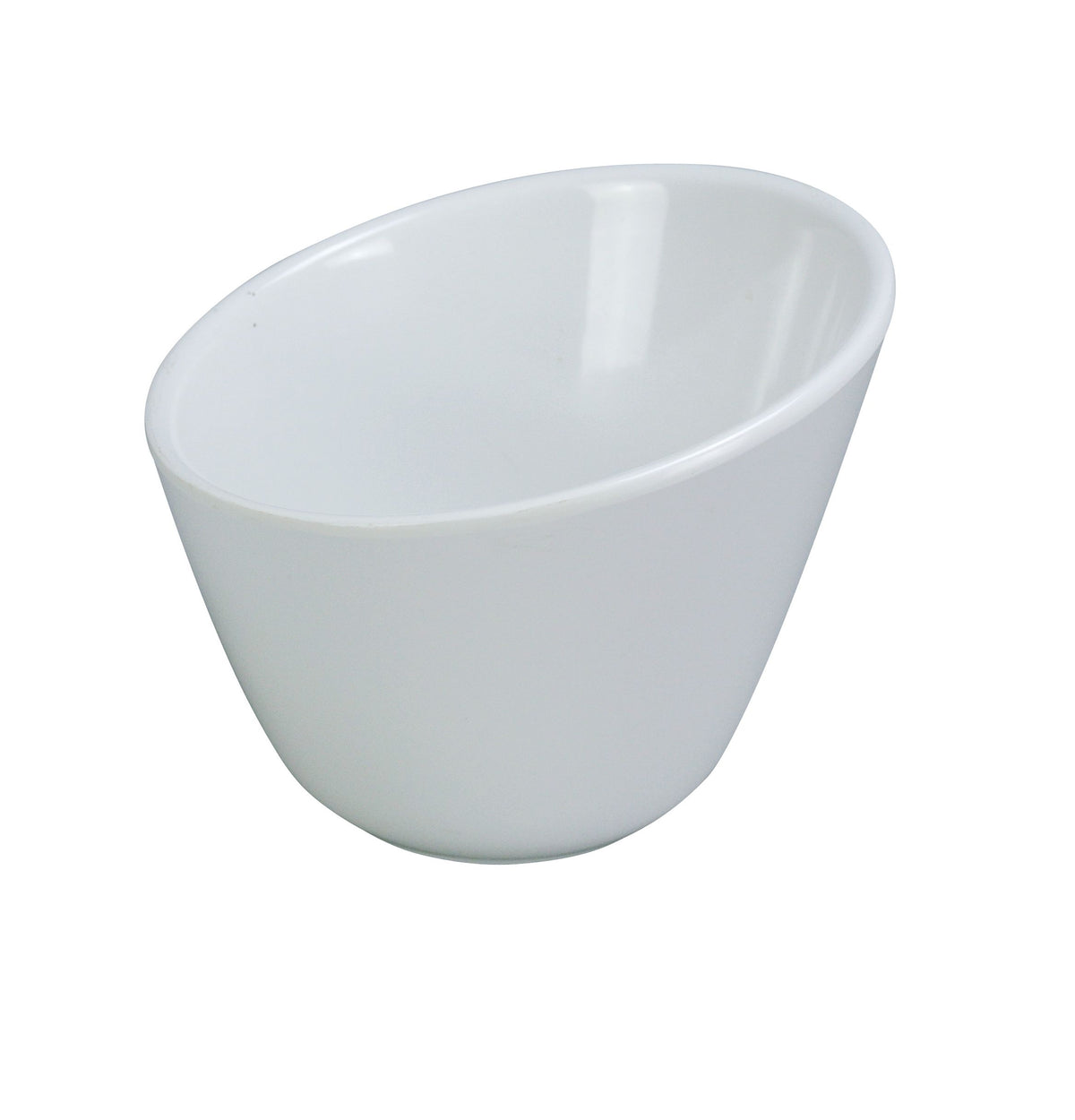 Yanco MD-306 - 26 oz White Round Melamine Bowl, 6-1/2" L x 5" W x 3-1/2" H, 1 Dozen - Case of 24