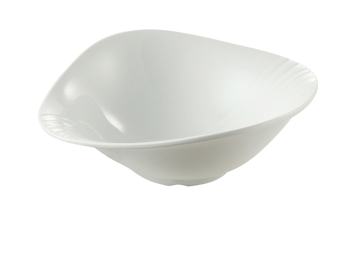 Yanco MD-916 - 2-1/2 Qt Triangular Melamine Bowl, White, 16" L x 13" W x 4-1/2" H - Case of 12