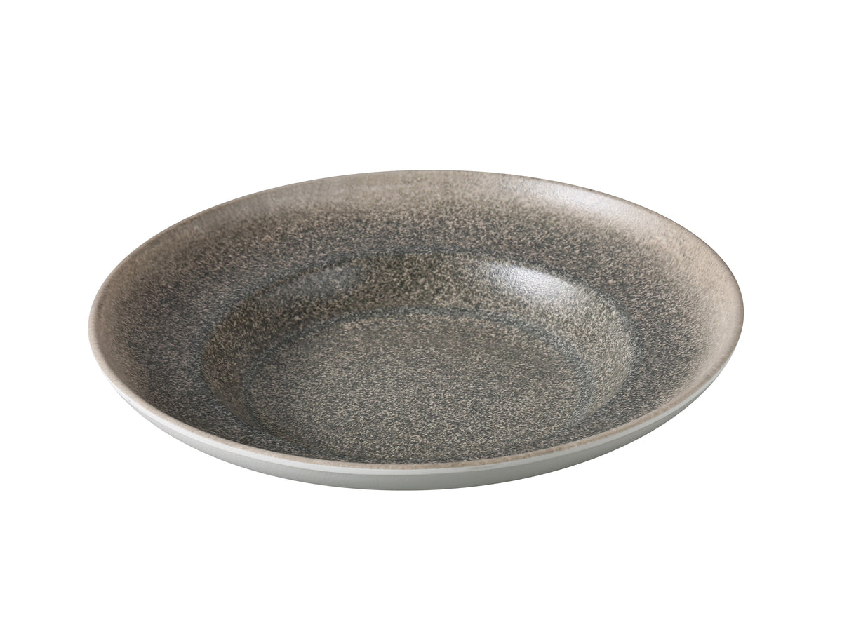 Yanco MI-710 - Mediterranean 12 oz Pasta Bowl, 10" x 7" x 2-1/4", Gray Melamine - 1 Dozen - Case of 24