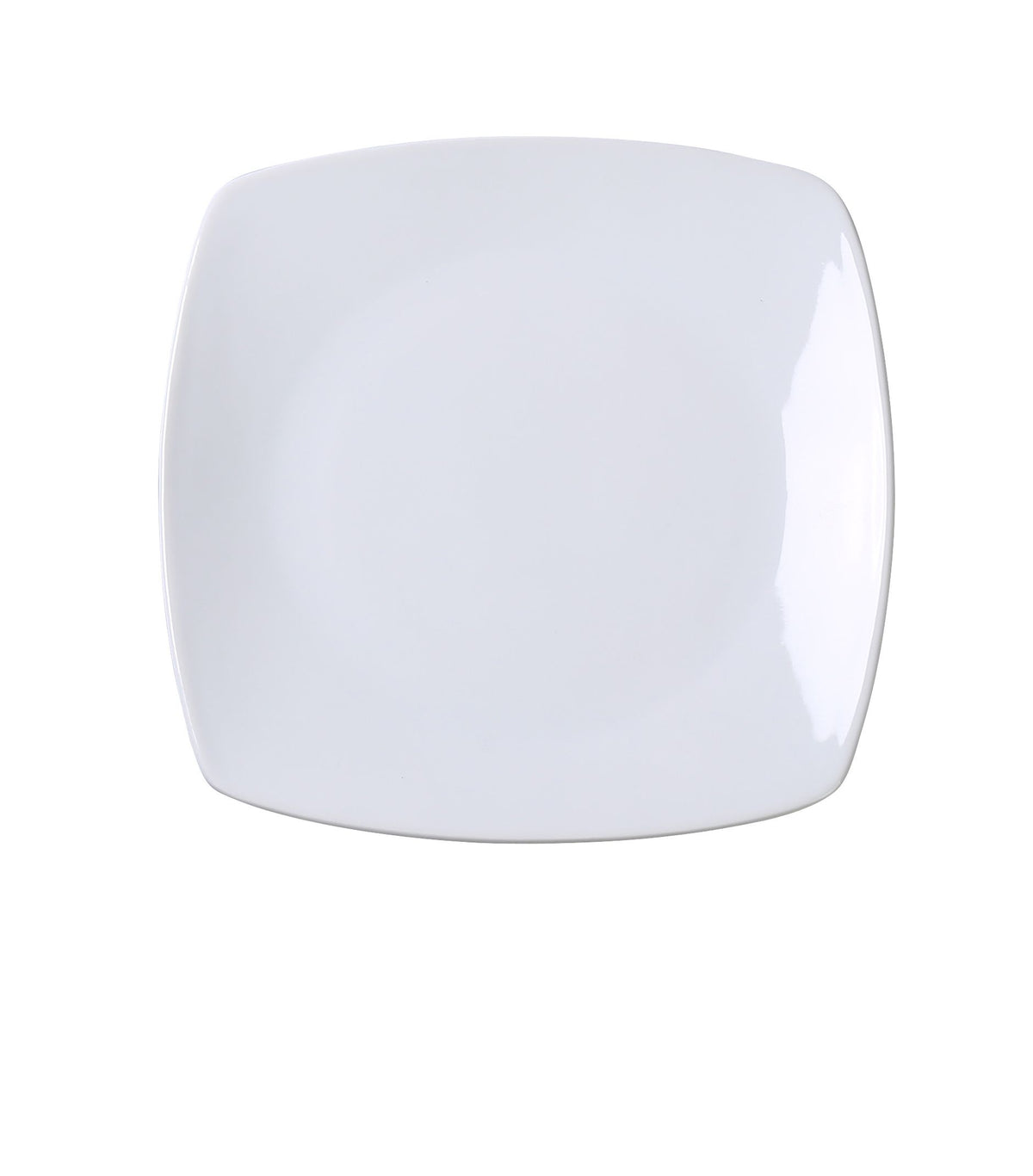 Yanco ML-2109 - White Porcelain Square Plate, 9" L x 9" W x 1" H, Dishwasher Safe - Case of 24