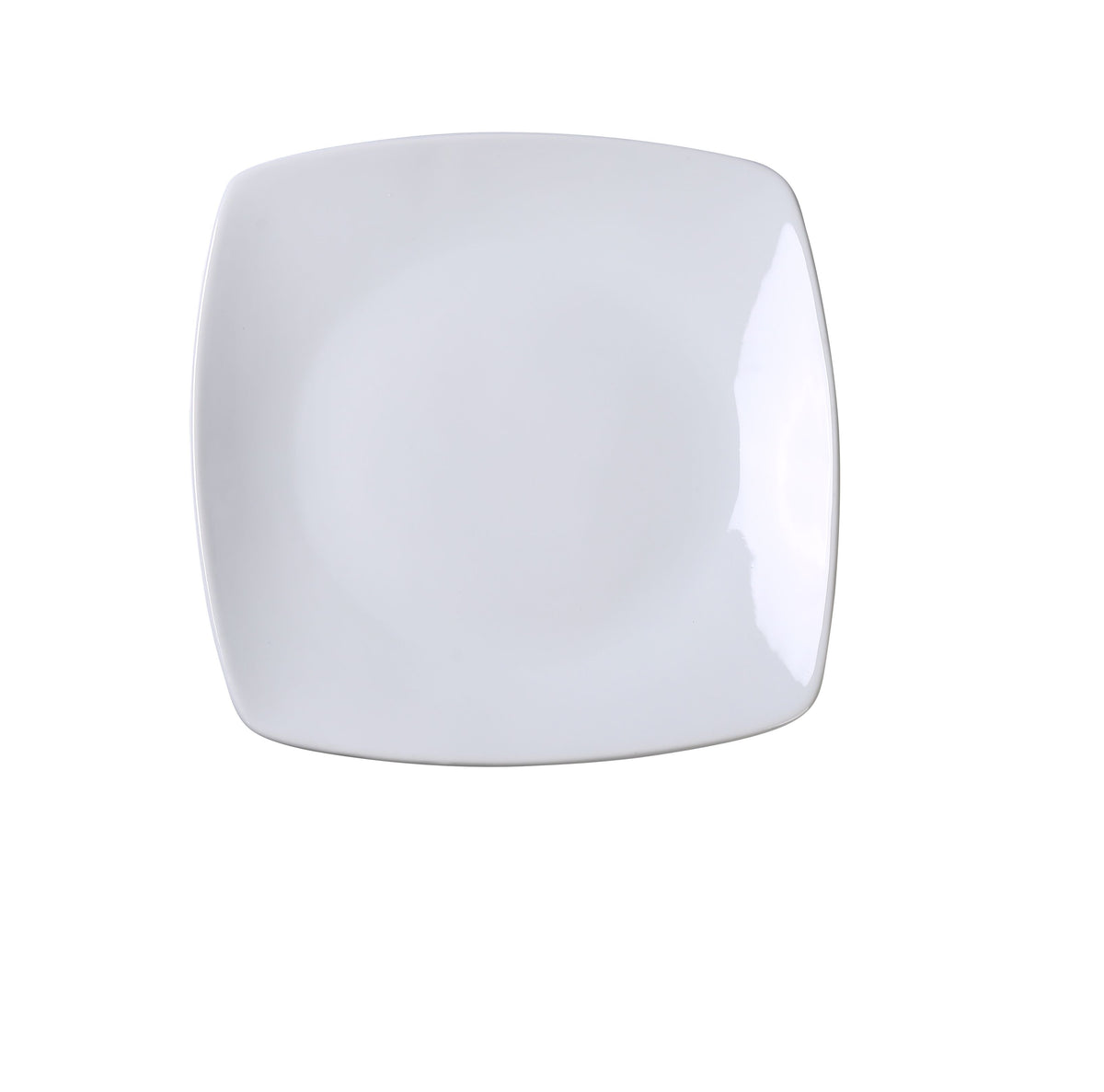 Yanco ML-2112 - Square Plate, 12" x 12" x 1-1/2" White Porcelain, Oven/Microwave Safe - Case of 12