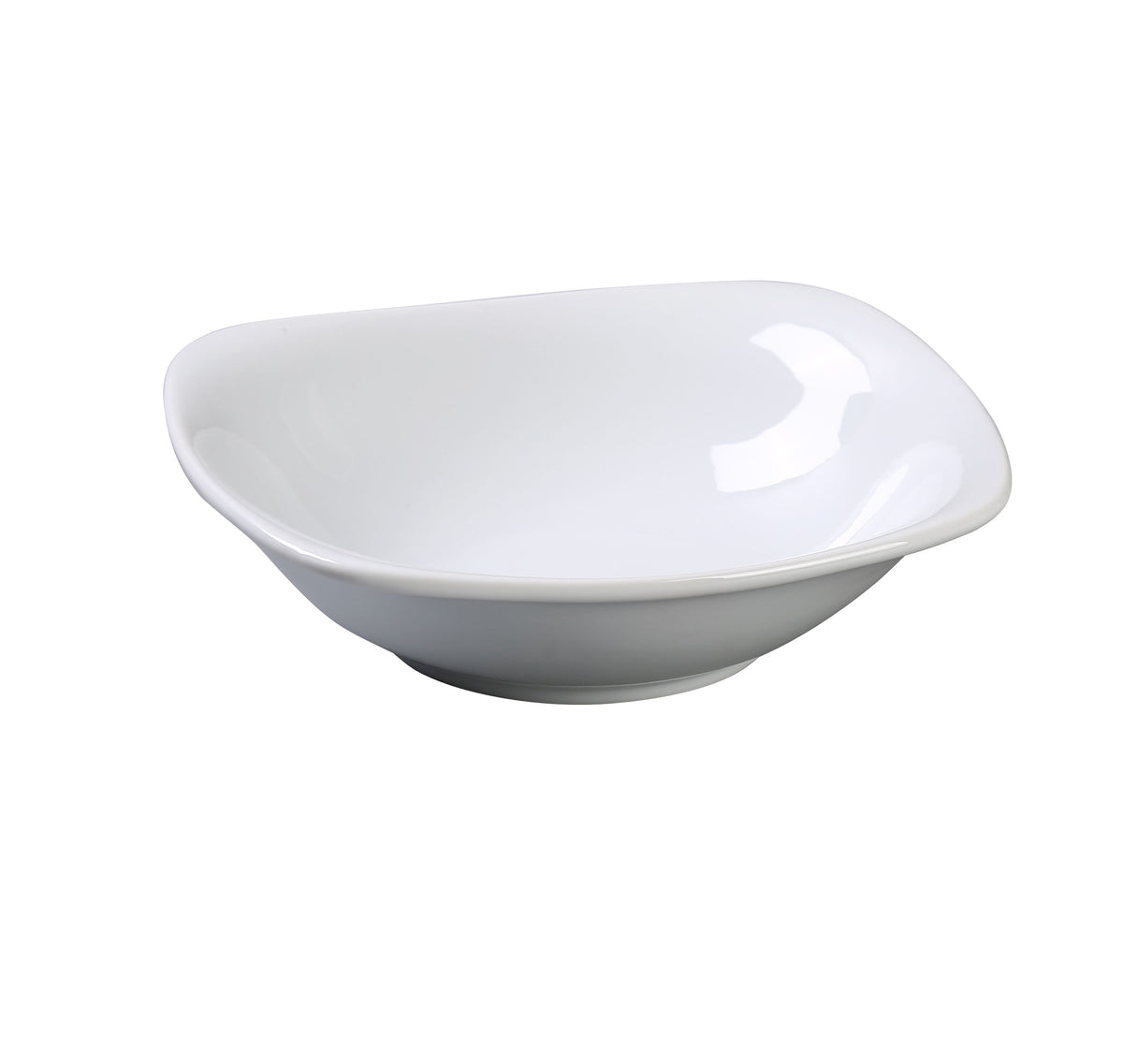 Yanco ML-2409 - Super White Square Porcelain Bowl, 9" Diameter, 36 oz, Dishwasher Safe - Case of 12
