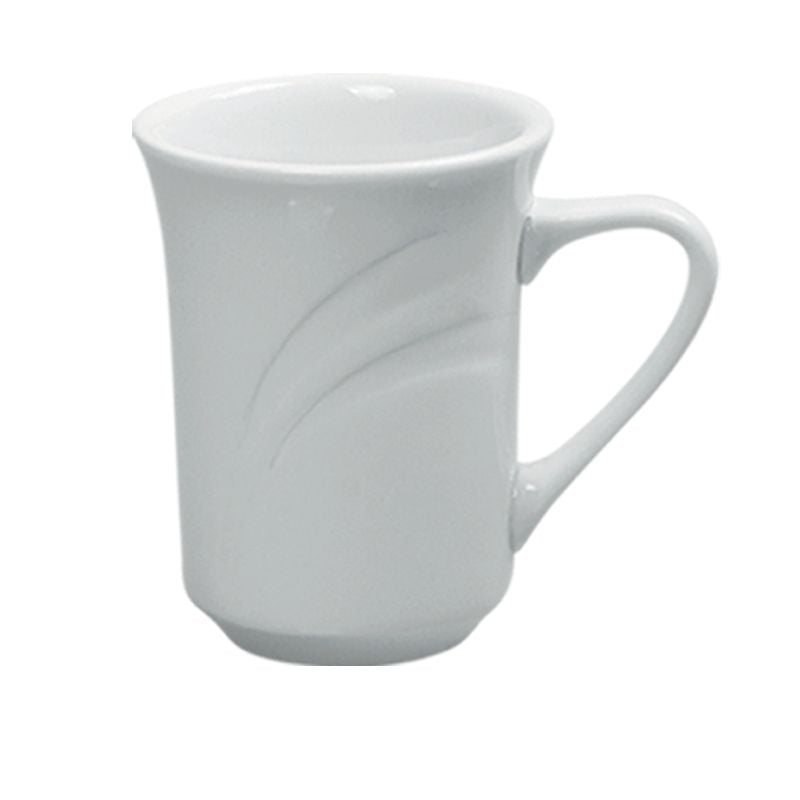 Yanco MM-17 8-oz Porcelain Mug, 3" Dia x 3-3/4" H, White, Dishwasher & Microwave Safe - Case of 36
