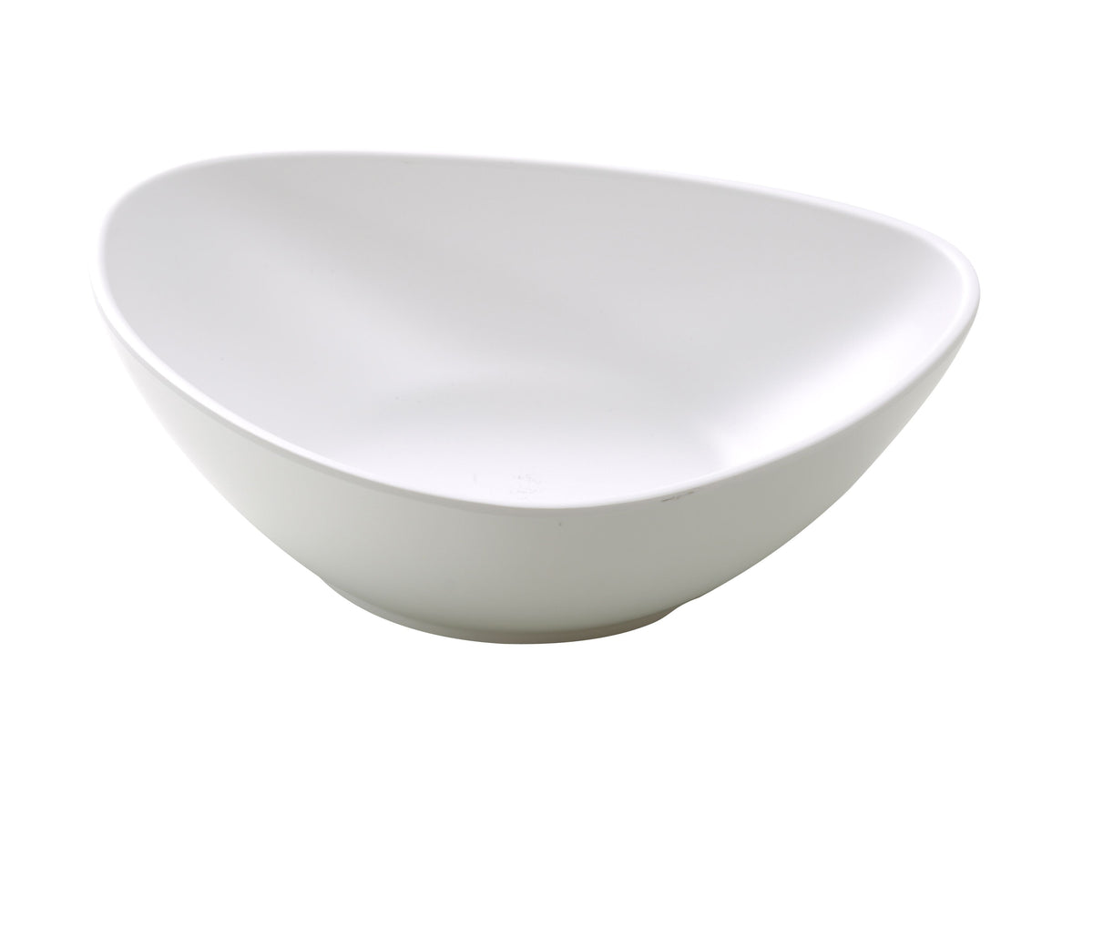 Yanco MO-211 Triangular Pasta Plate, 11" x 9" x 3", 34 oz White Matte Melamine - Case of 12