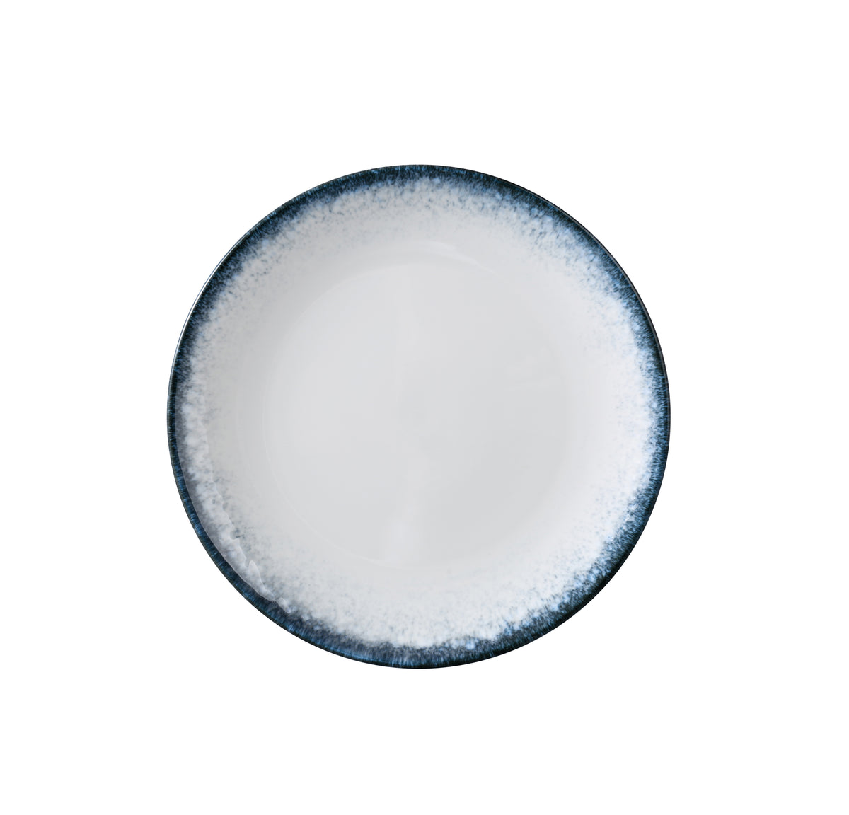 Yanco MR-706 Round Plate, 6 1/4" Dia x 3/4" H, White/Blue China, Microwave Safe, Coupe Rim - Case of 36