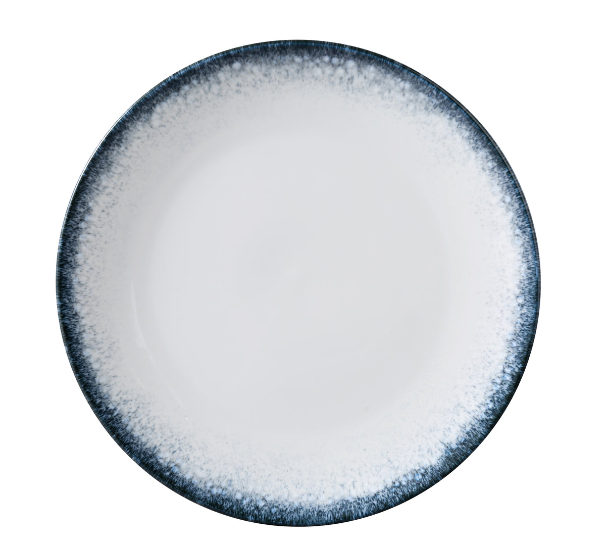 Yanco MR-711 Mars Plate, 11 1/4" Dia x 1 1/8" H, White/Blue China, DW/MW Safe, Coupe Rim - Case of 12