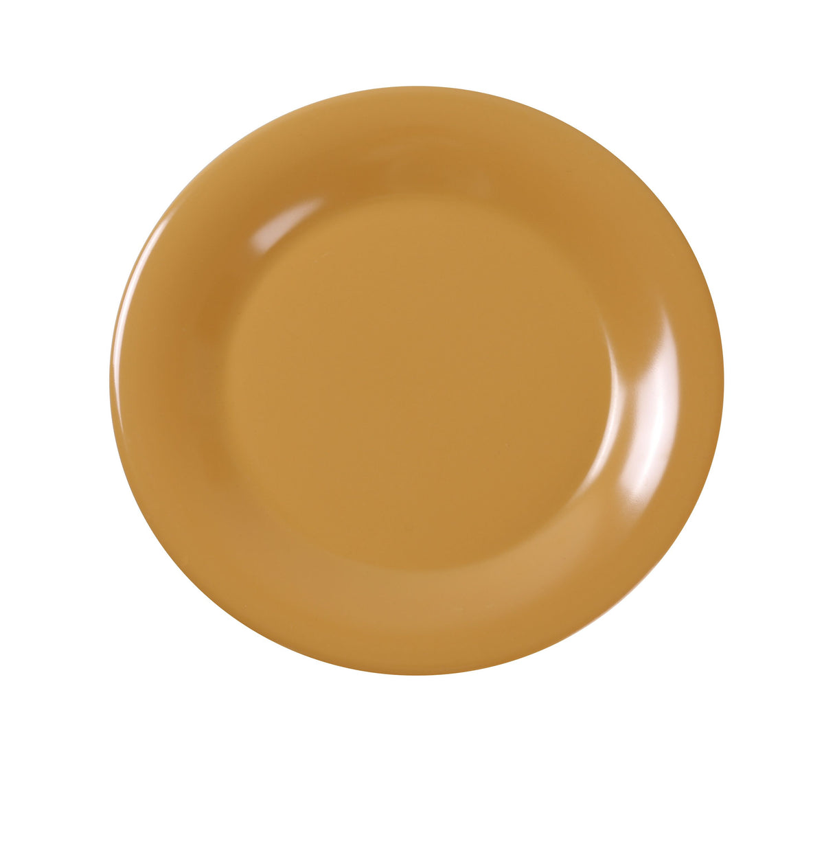 Yanco MS-006YL Milestone Plate, 6-1/2" Round Wide Rim, Yellow Melamine - Case of 48