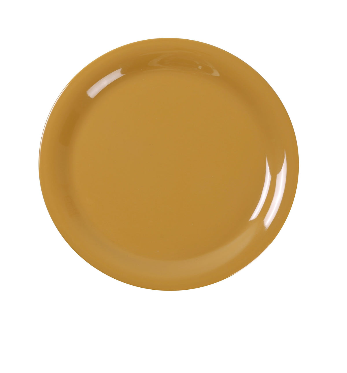 Yanco MS-107YL - Melamine Dinner Plate, 7-1/2" Round, Narrow Rim, Yellow, Dishwasher Safe - Case of 48