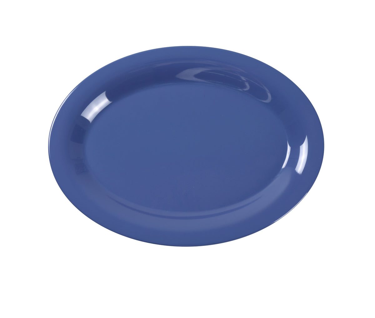 Yanco MS-209BU Oval Platter, 9-1/2" L x 7-1/4" W, Heavy-Duty Melamine, Blue, NSF, Dishwasher Safe - Case of 24
