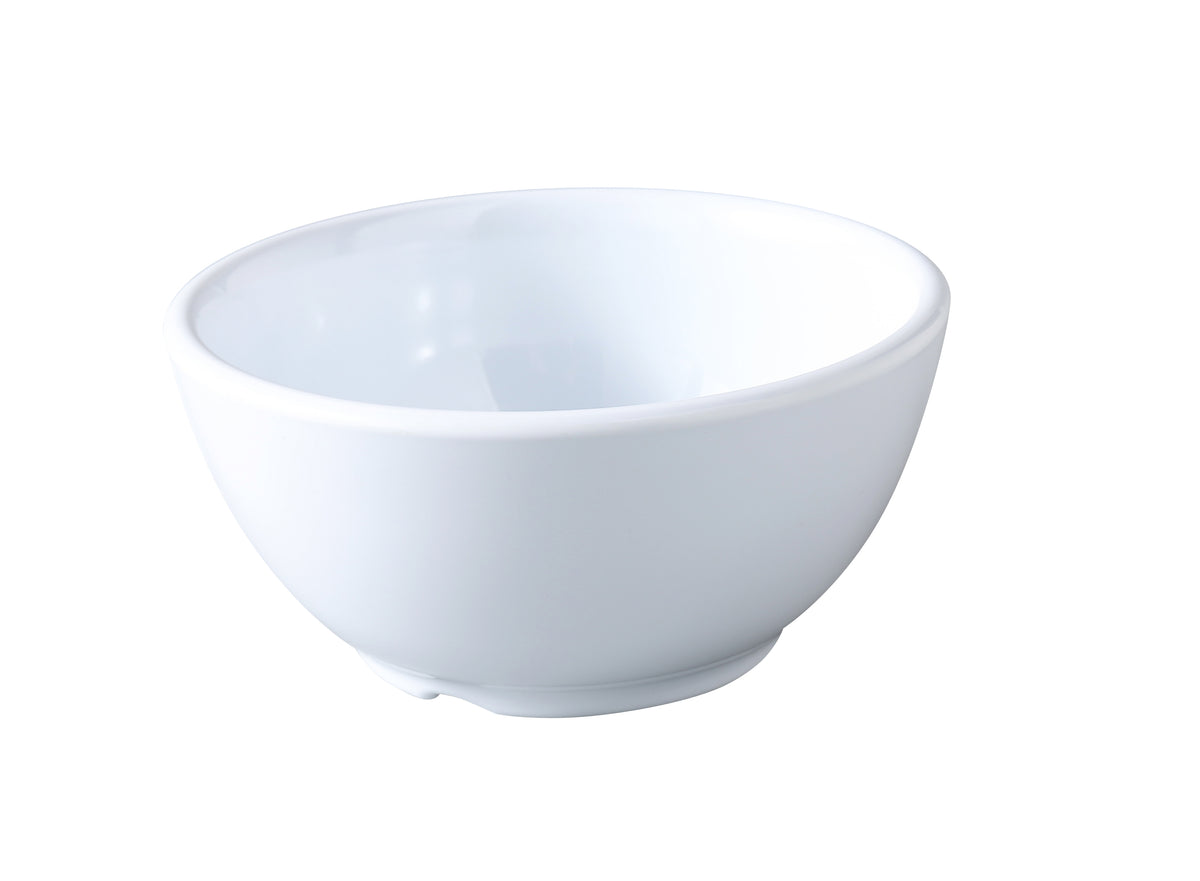 Yanco MS-504WT - 10 Oz White Round Melamine Bowl, 4-1/2" Diameter, Duty, Dishwasher Safe - Case of 48