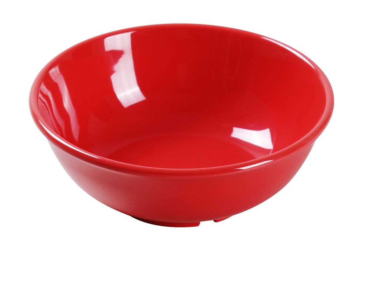 Yanco MS-5807RD - 24-27 Oz Melamine Bowl, 7" Diameter, Red, Dishwasher Safe, NSF - Case of 24