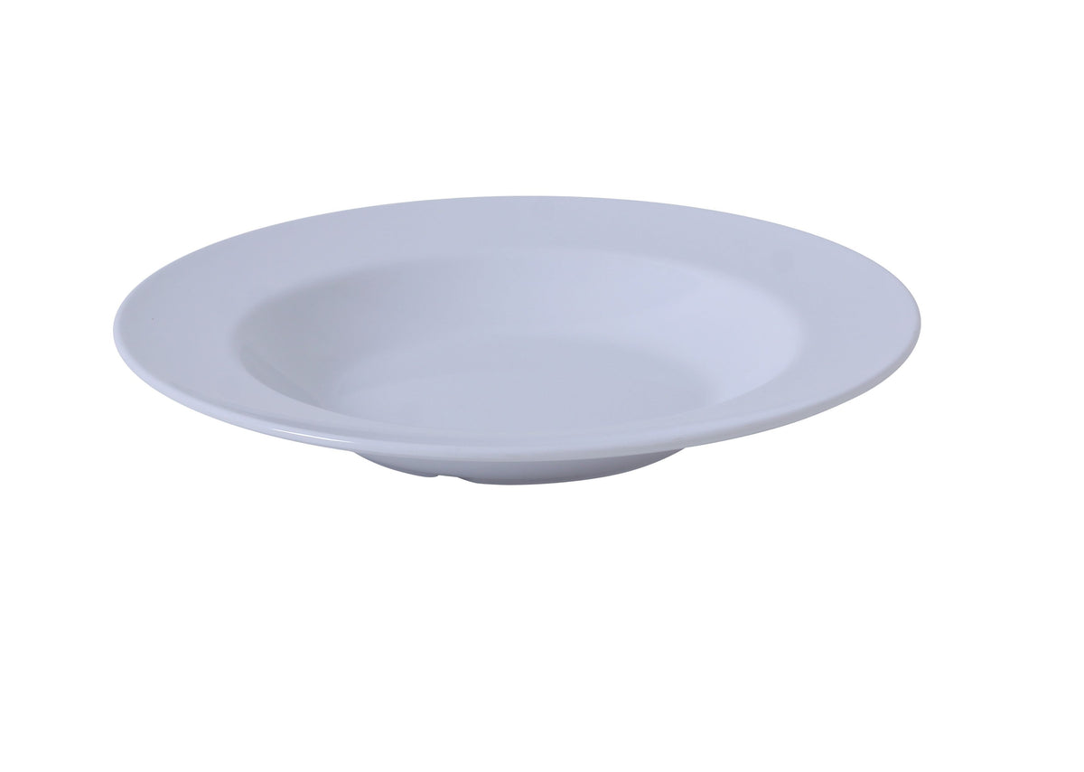 Yanco MS-5811WT - 11" White Melamine Pasta Bowl 16-19 oz Heavy-Duty Dishwasher Safe NSF - Case of 24