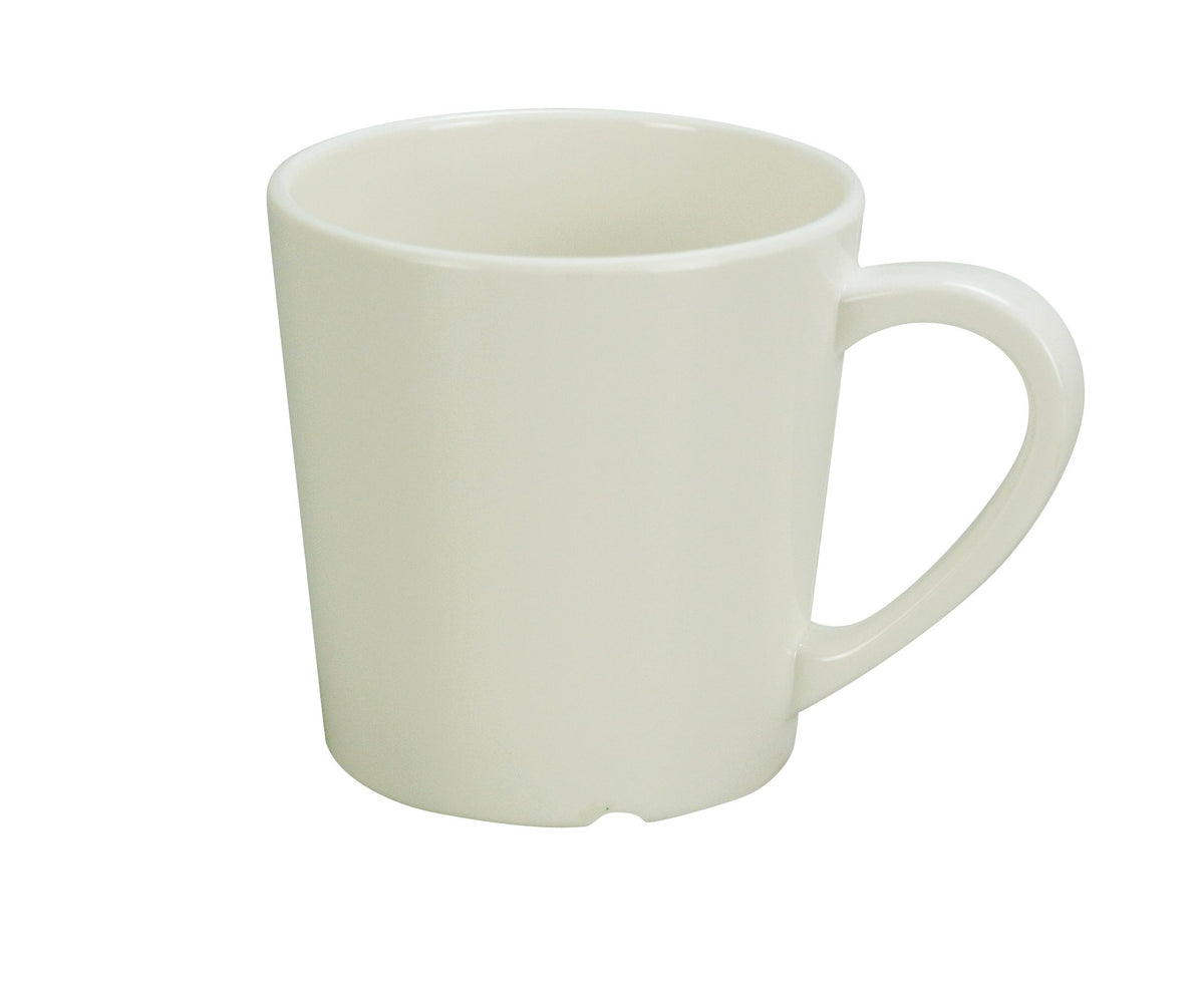 Yanco MS-9018IV 7 Oz Melamine Mug, 3" Dia X 3" H, Ivory, Dishwasher Safe, NSF, Heavy Duty - Case of 48