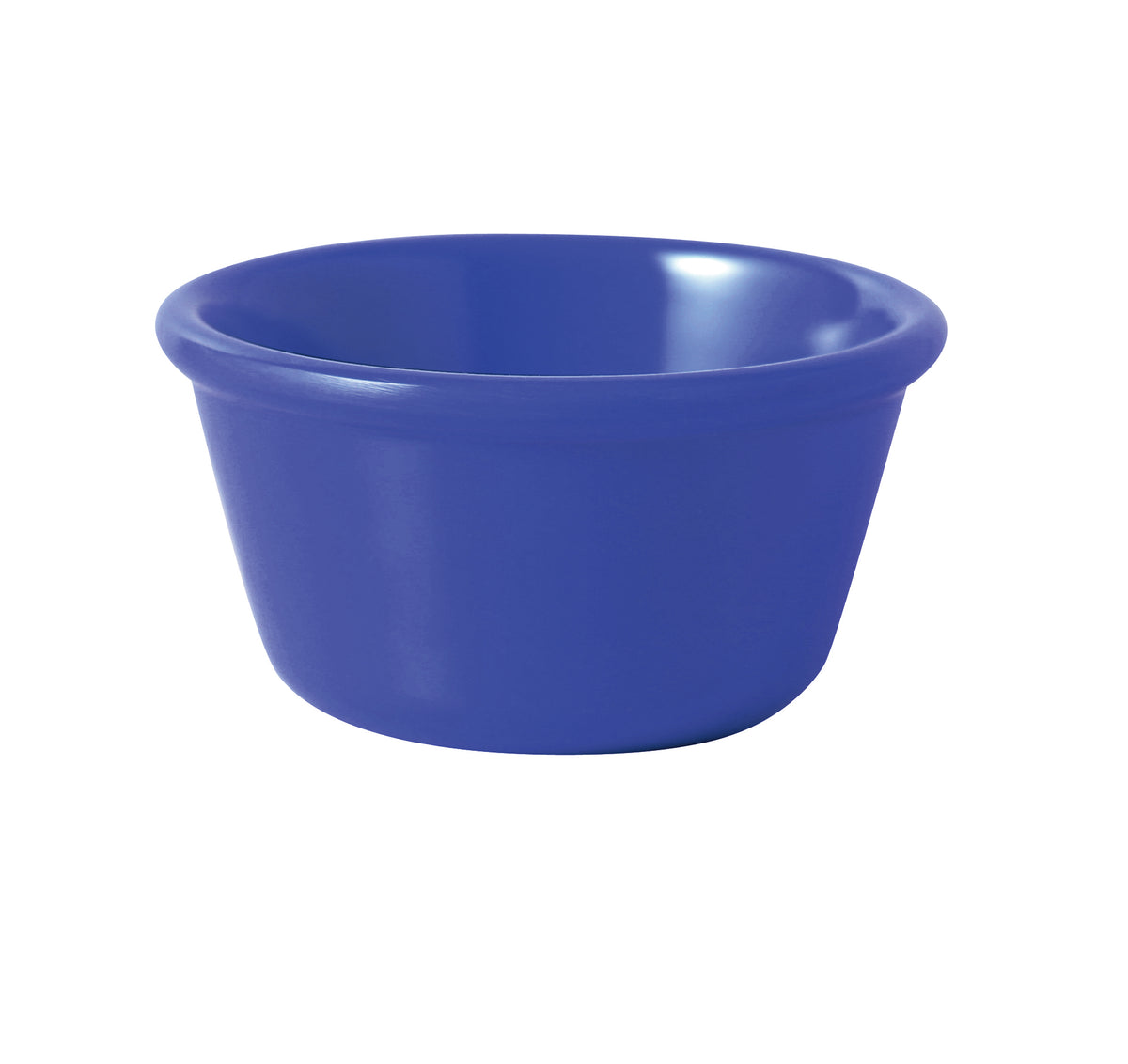 Yanco NC-538BU Ramekin, 4 Oz, 3-3/8" Dia x 2-1/2" H, Melamine, Blue, Dishwasher Safe - Case of 72