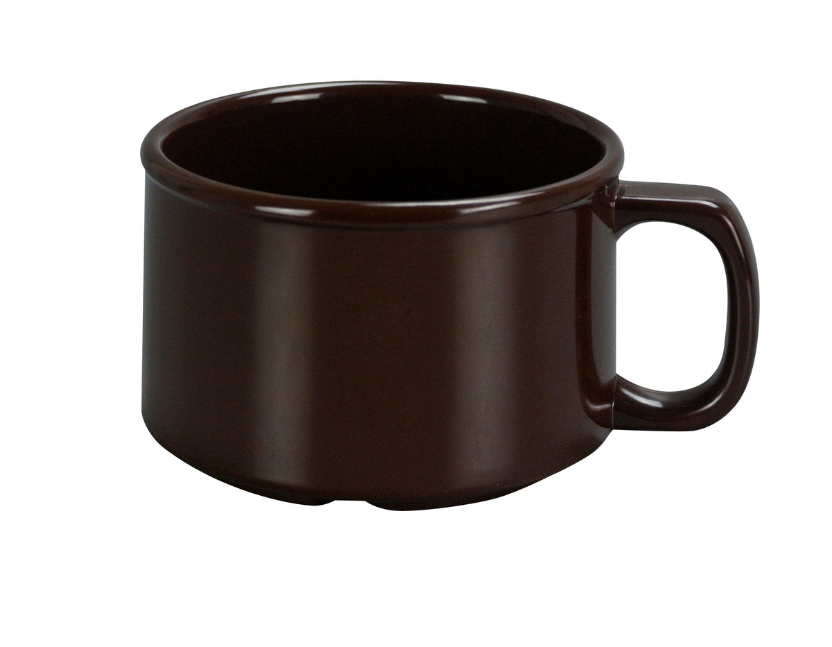 Yanco NC-9014C - 12 oz Brown Melamine Mug, 4" Dia x 2-3/4" H, Handle, Dishwasher Safe - Case of 48