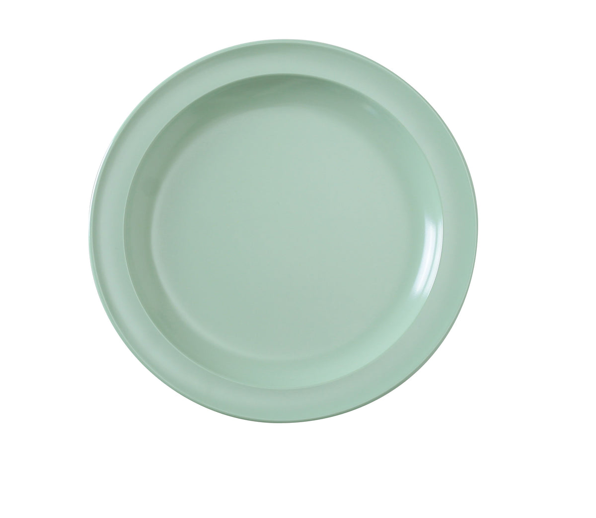 Yanco NS-105G Reusable Plastic Plate, 5-1/2" Round Green Melamine, Dishwasher Safe, NSF - Case of 48