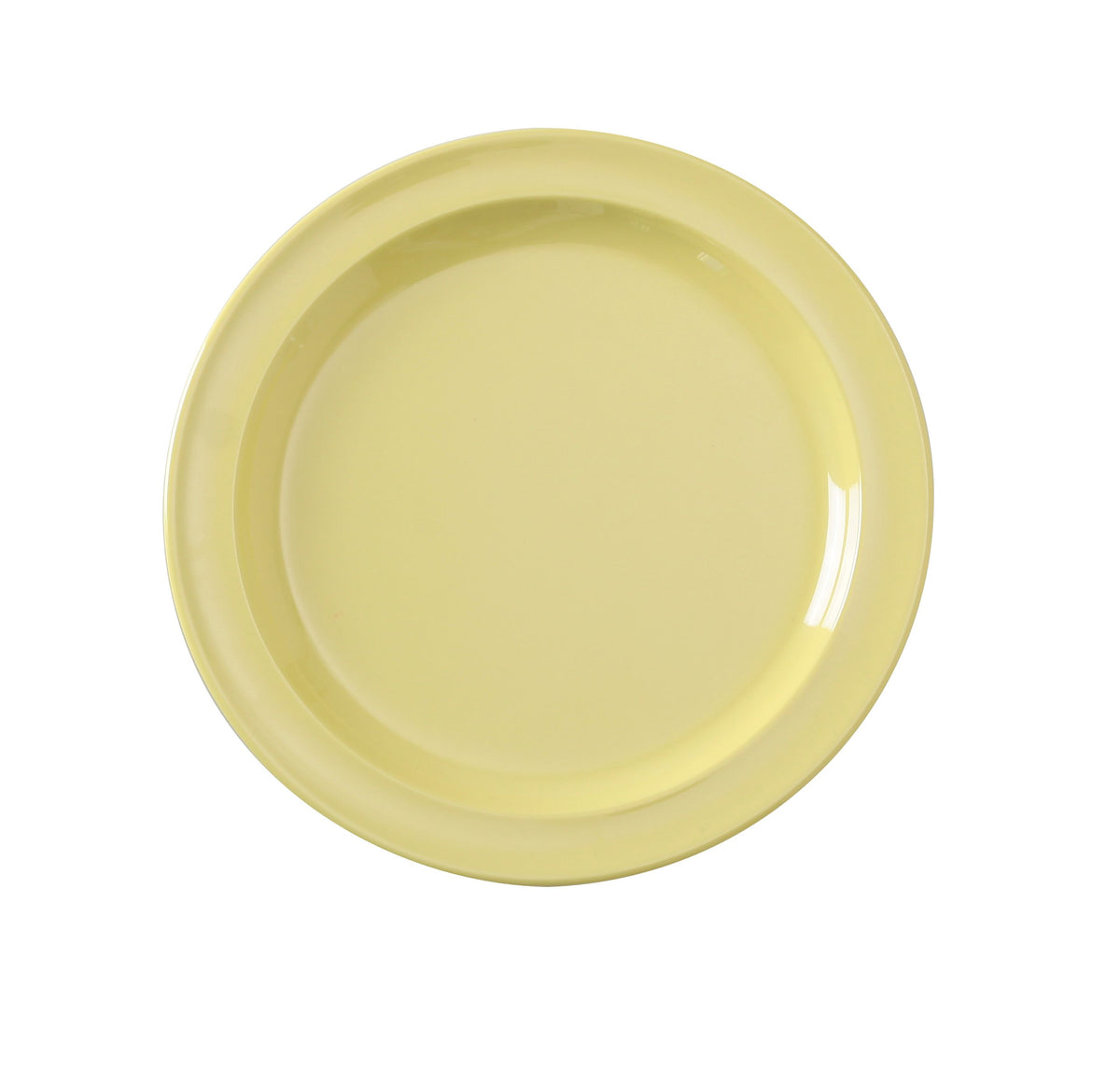 Yanco NS-105Y - 5-1/2" Round Melamine Plate, Heavy, Yellow, Dishwasher Safe, NSF - Case of 48