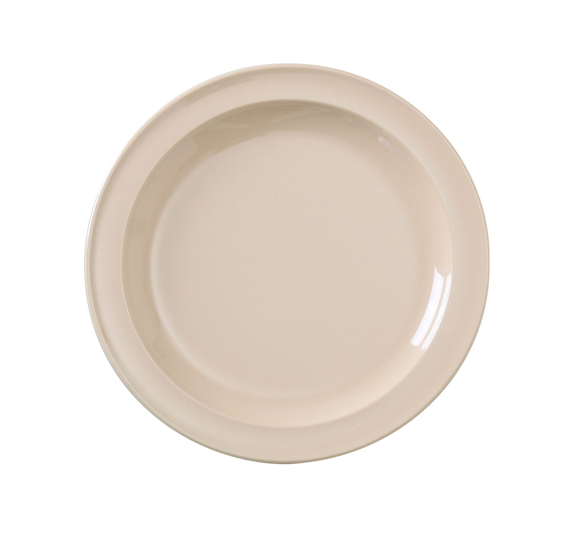Yanco NS-108T 8"-9" Tan Round Melamine Plate Heavy-Weight, Dishwasher-Safe, NSF-Certified - Case of 48