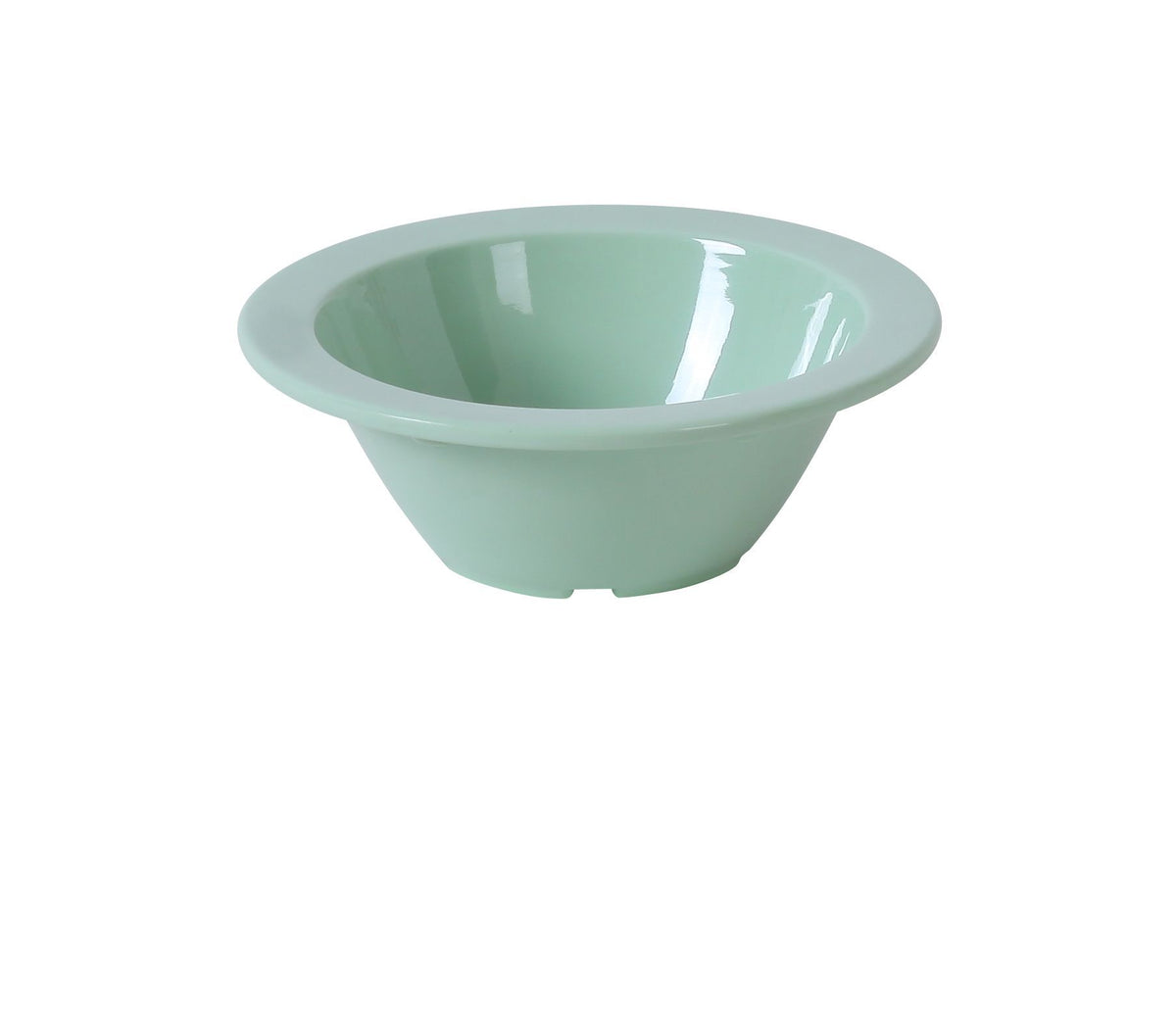 Yanco NS-304G - 5 Oz Green Melamine Fruit Bowl, 4-3/4" Dia x 1-1/4" H, Dishwasher Safe - Case of 48