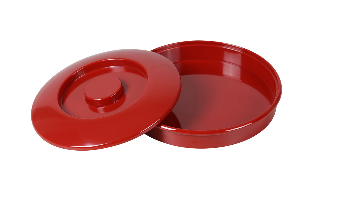 Yanco NS-608R - 8" Red Melamine Tortilla Server with Lid, Dishwasher Safe, NSF - Case of 12
