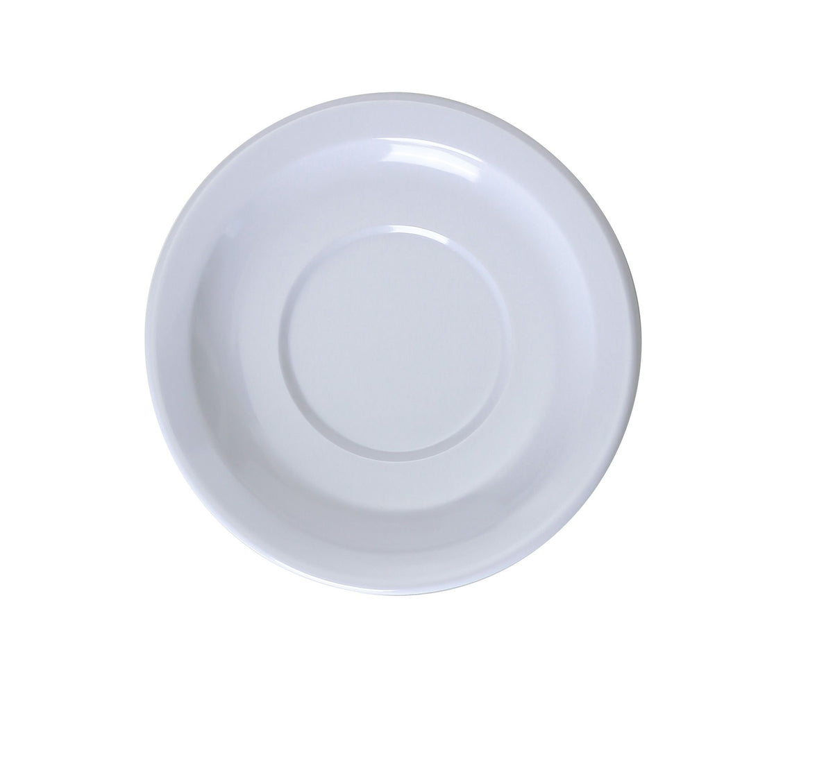 Yanco NS-9012W Plastic Saucer, 5.5" Round Melamine, White, Dishwasher Safe, NSF - Case of 48