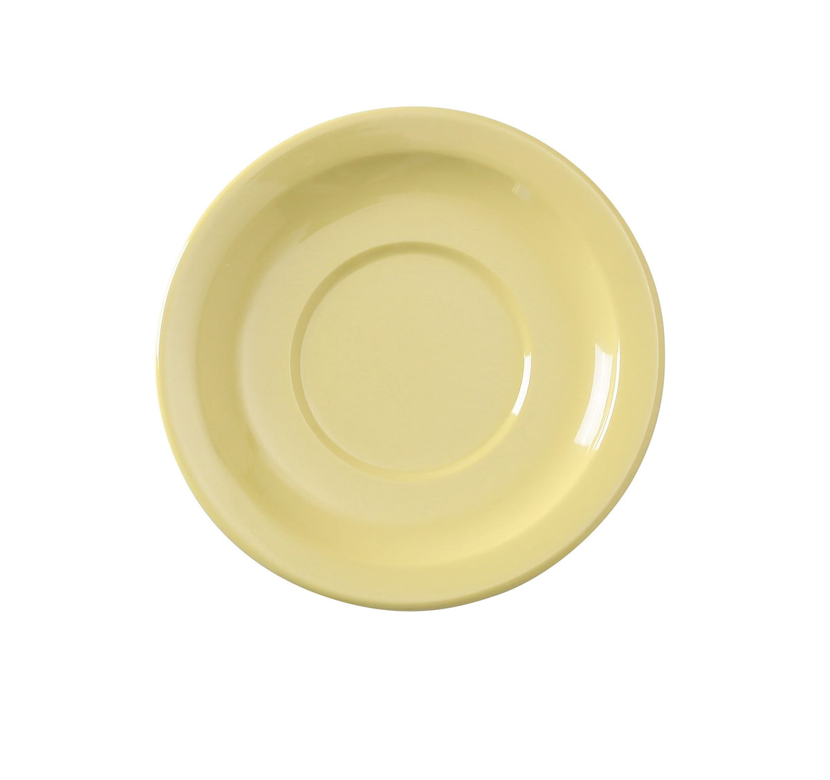 Yanco NS-9012Y - 5.5" Round Melamine Saucer, Yellow, Dishwasher Safe, NSF Approved - Case of 48