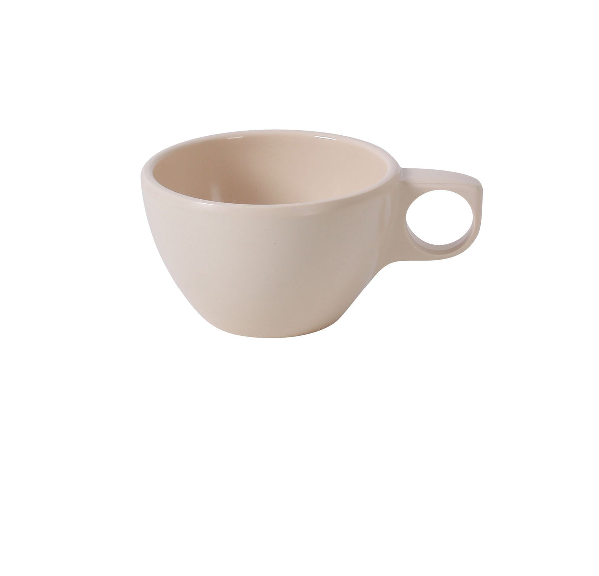Yanco NS-9015T 7 Oz Tan Melamine Mug, 3-3/4" Dia x 2-1/4" H, Dishwasher Safe, NSF - Case of 48