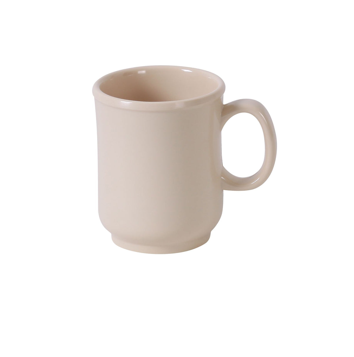 Yanco NS-901T - 8 Oz Tan Melamine Mug, 3" Diameter x 3-5/8" Height, Dishwasher Safe - Case of 48