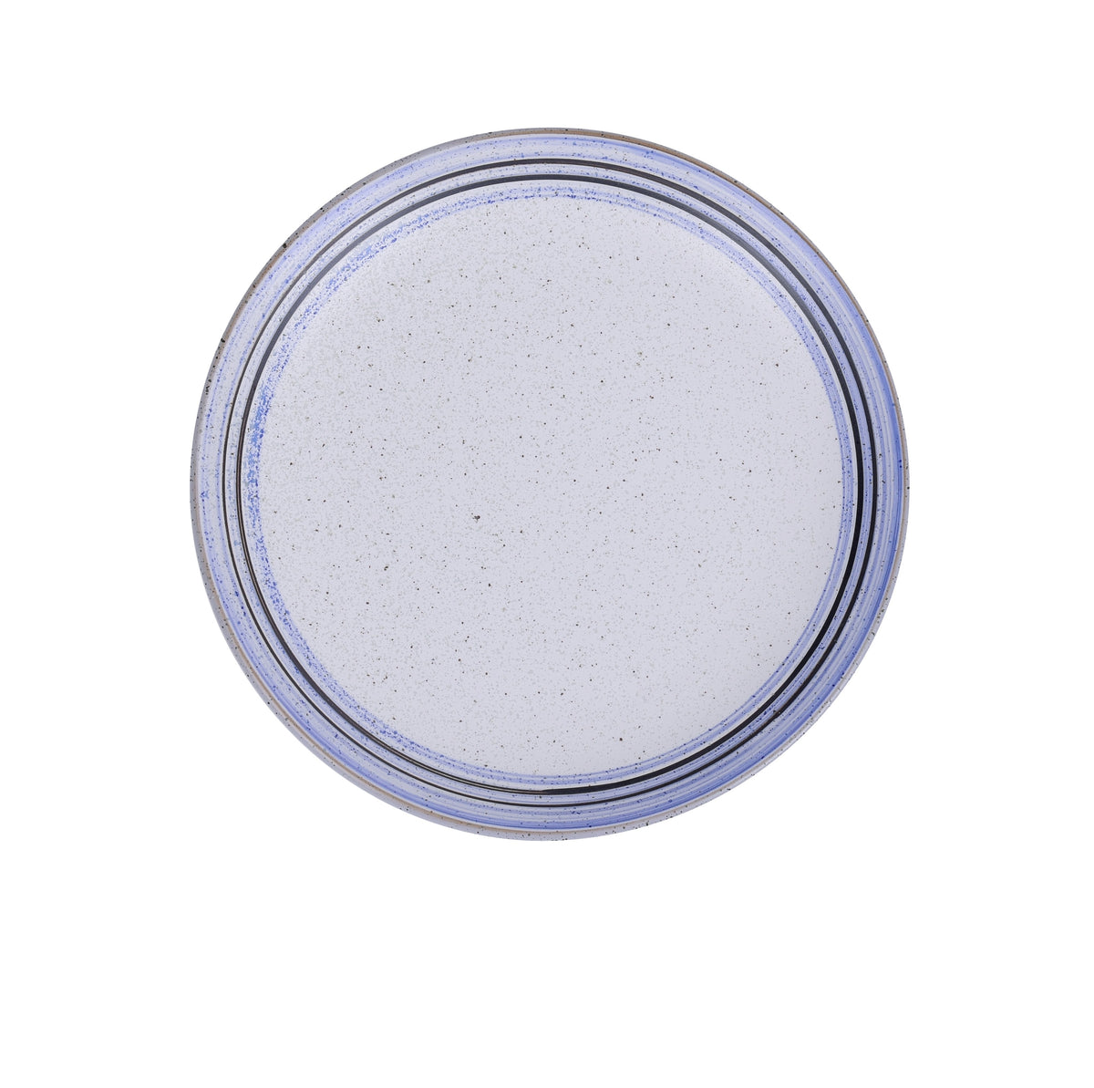 Yanco OC-112 Ocean Plate - 12" Dia x 1-1/4" H, Round Coupe Rim, White Porcelain Blue Design - Case of 12