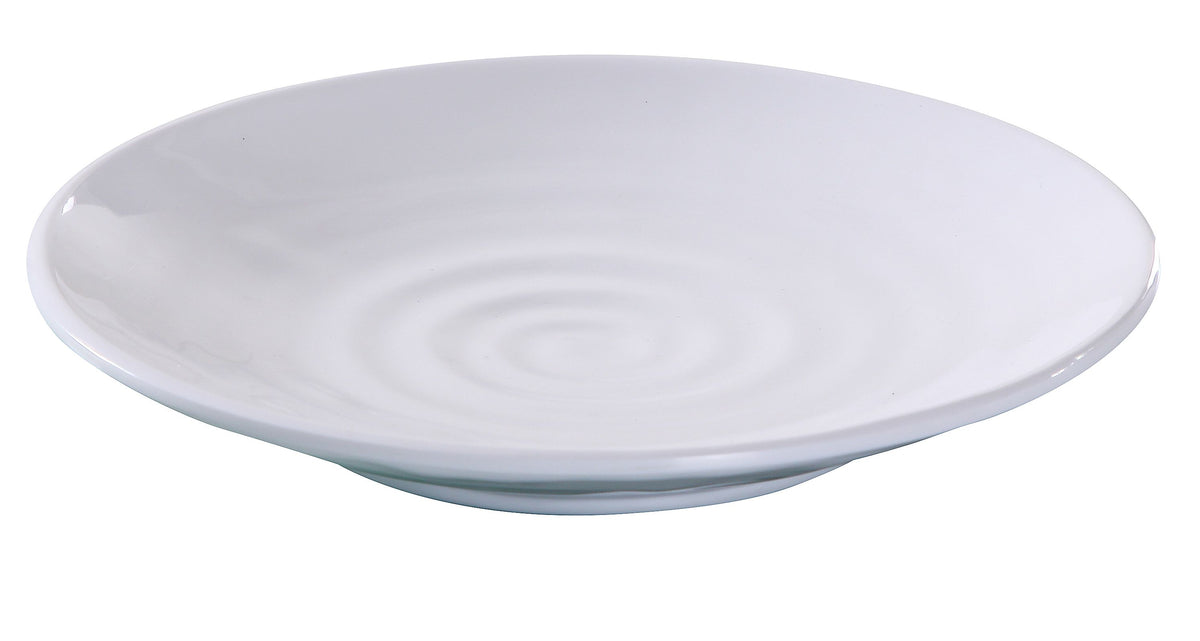 Yanco OK-1712 Osaka Plate, 12" Round Melamine Dinner Plate, White, Dishwasher Safe - Case of 24