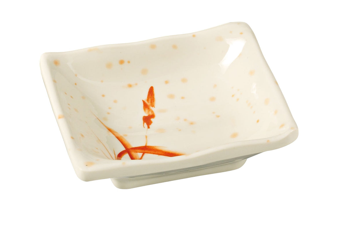 Yanco OR-2404 Orchis Melamine Sauce Dish, 4" L x 4" W, 3.5 Oz, Dishwasher Safe - Case of 72