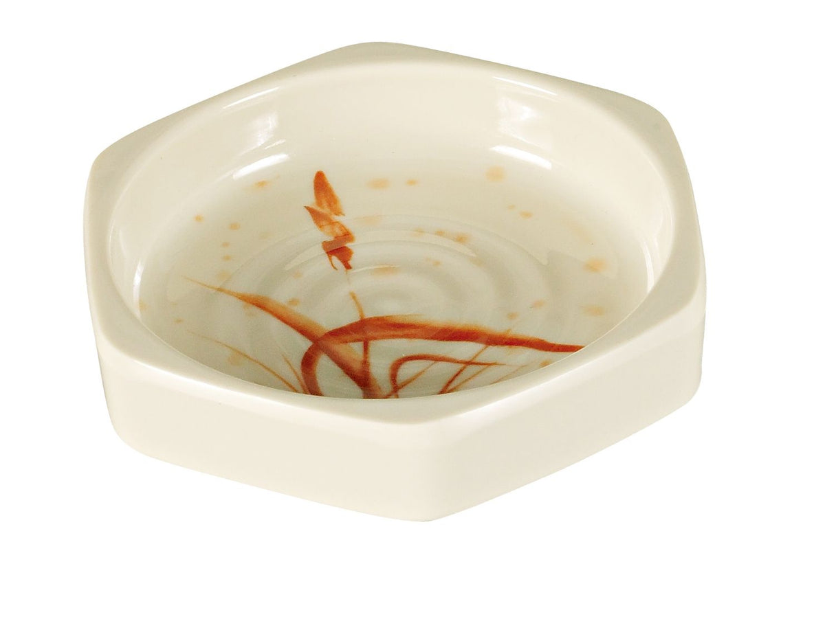 Yanco OR-3001 Hexagon Sauce Dish, 3.5 oz (0.25 Qt) 4-1/8" Dia, Dishwasher-Safe Melamine - Case of 48