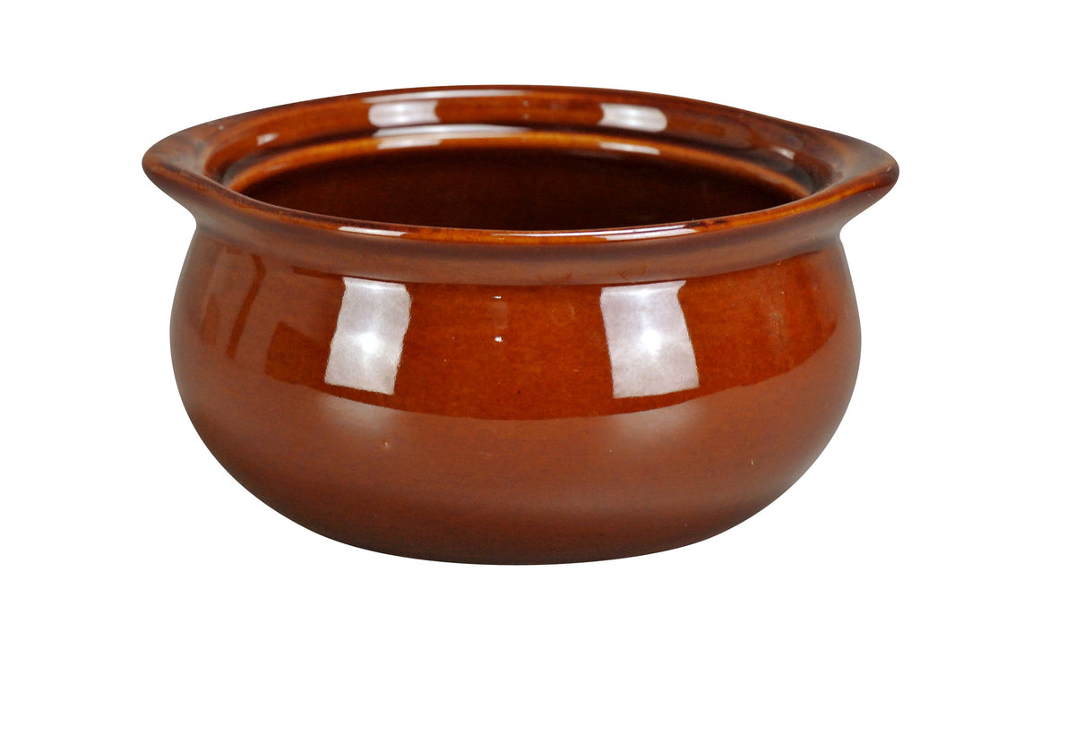 Yanco OS-12-B Onion Soup Crock Bowl, 12 Oz, 4-1/4" Dia x 2-1/4" H, Porcelain Oven Safe - 1 Dozen - Case of 24
