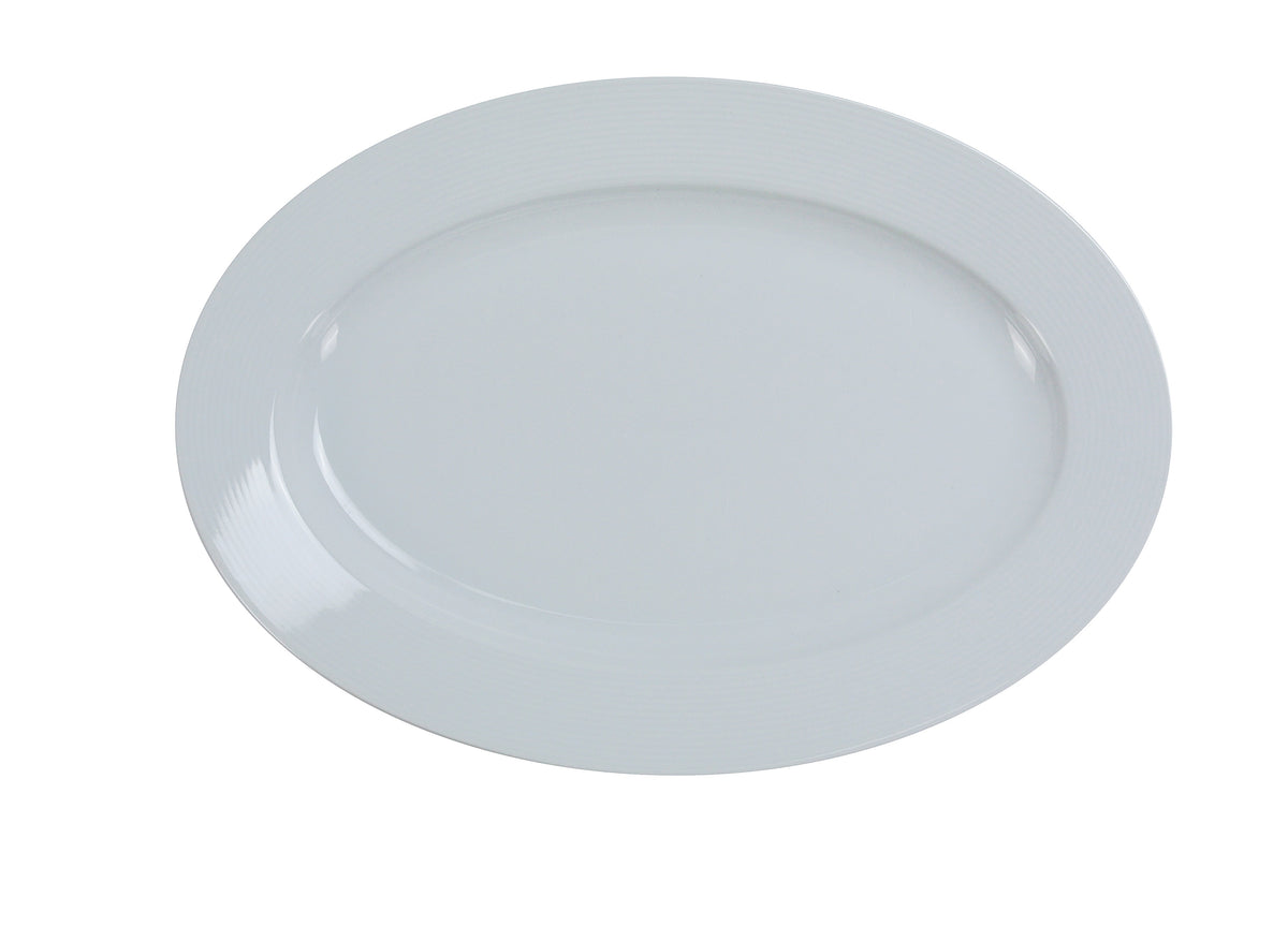 Yanco PA-210 Oval Porcelain Platter, 10-5/8" X 7-1/2" Super White, Dishwasher Safe - Case of 12