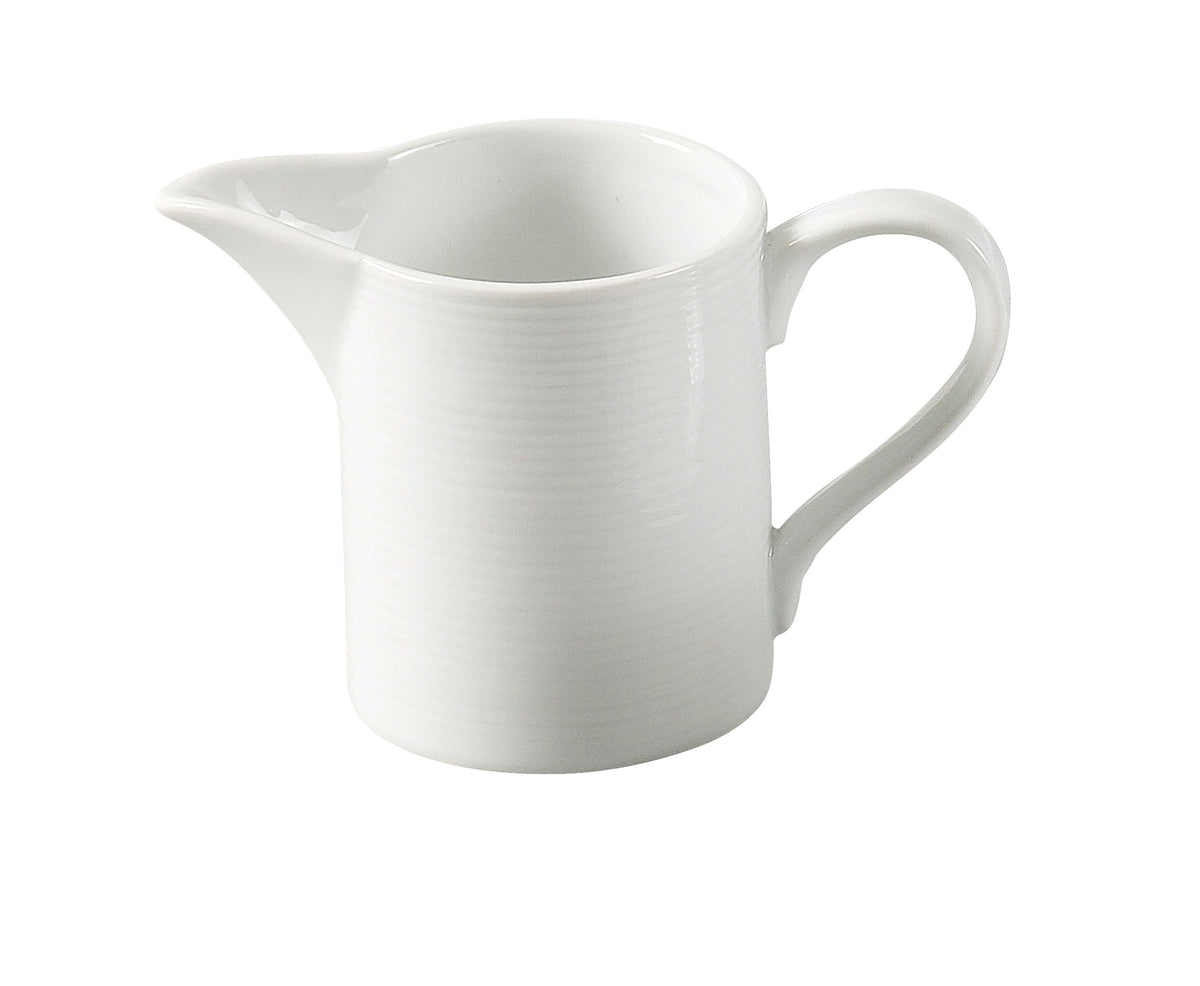 Yanco PA-PC Creamer, 6-1/2 oz, 3-1/8" Dia. X 3-1/2" H, Porcelain, Handle, Microwave Safe - Case of 36
