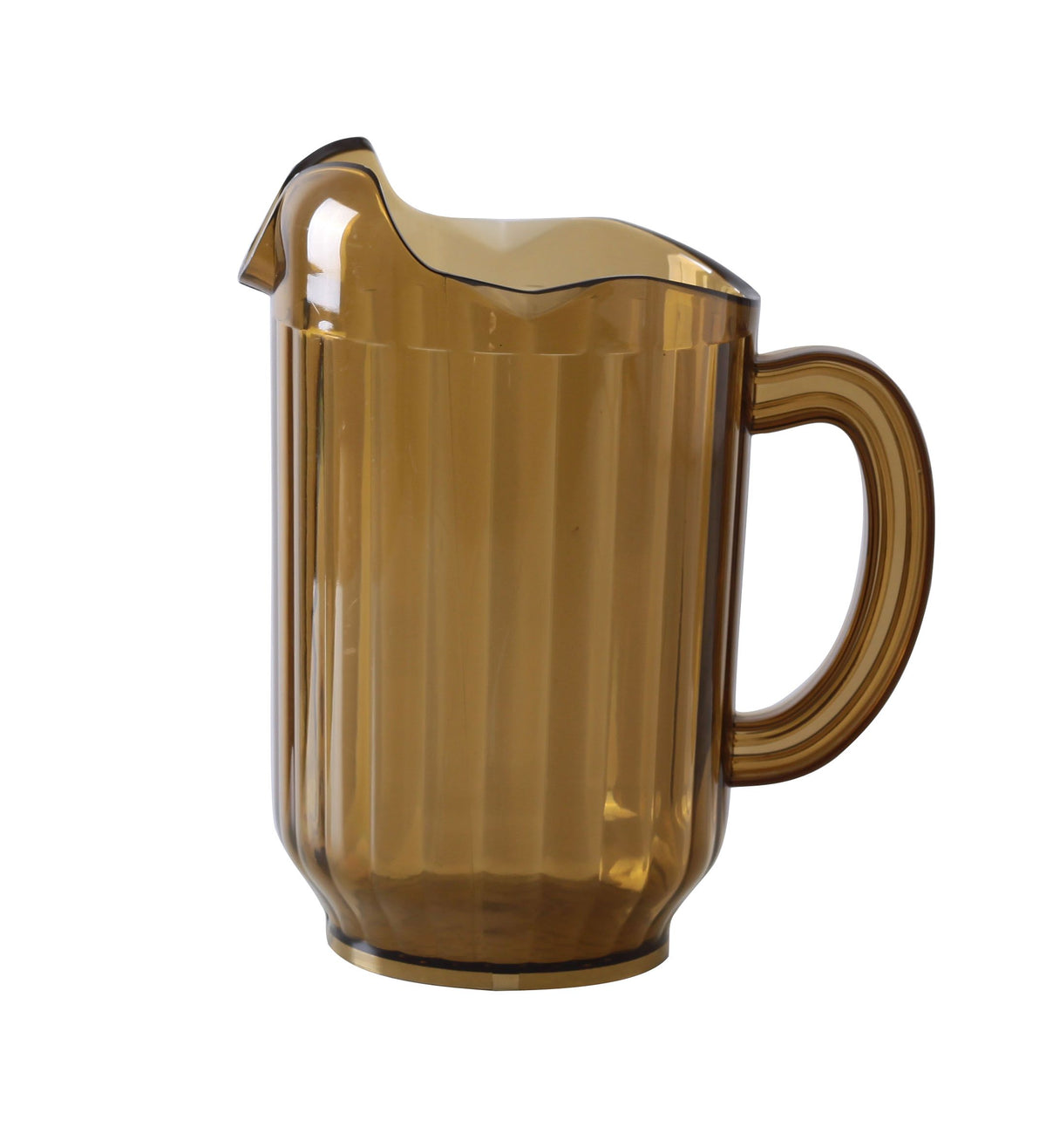 Yanco PC-060A Plastic Pitcher, 60 oz, Amber Color, Three Spouts, Handle - Case of 12