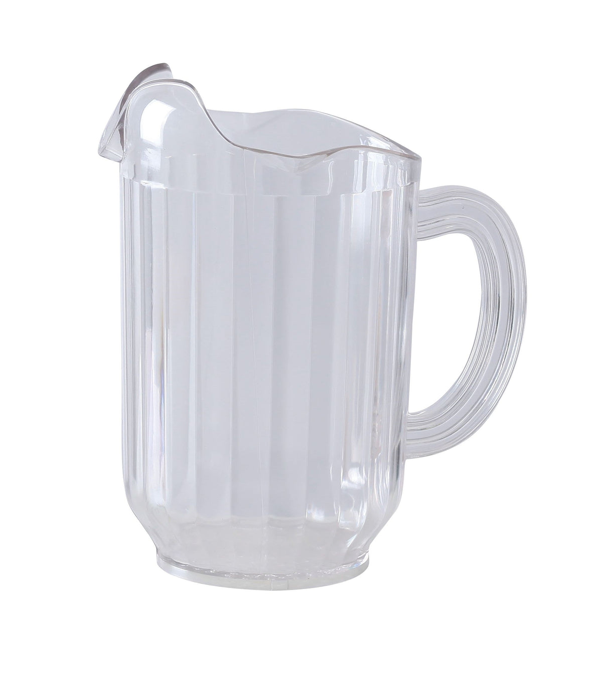 Yanco PC-060C Plastic Pitcher, 60 oz Clear, Three Spouts, Built-In Handle, Plastic Construction - Case of 12