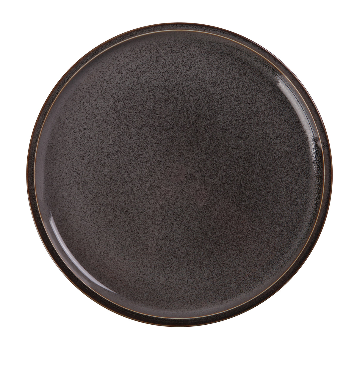 Yanco PK-207 Grey Porcelain Plate, 7" Round, Rolled Edge, Dishwasher/Oven Safe - Case of 36