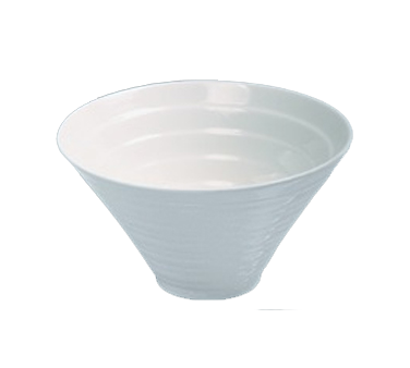 Yanco PL-408 Conical Salad Bowl, 8-1/2" Diameter, 48 oz White Porcelain, Microwave Safe - Case of 36