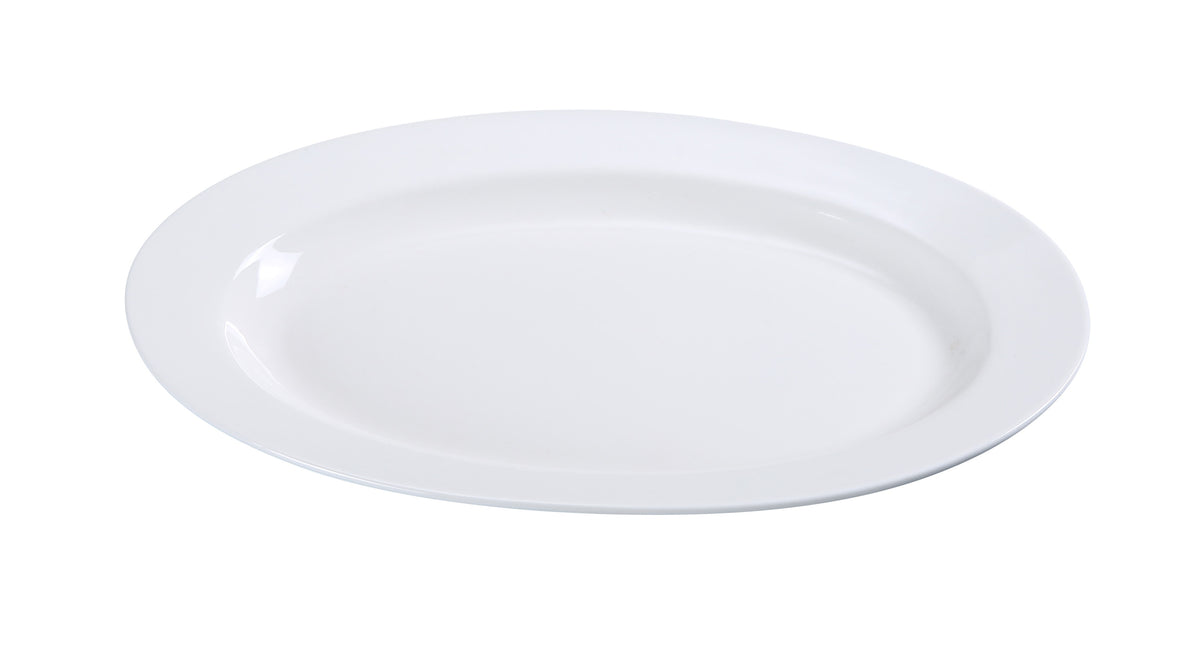 Yanco PS-34 - Oval White Porcelain Platter 9-1/2" x 6-3/8", Dishwasher Oven Microwave Safe - Case of 24