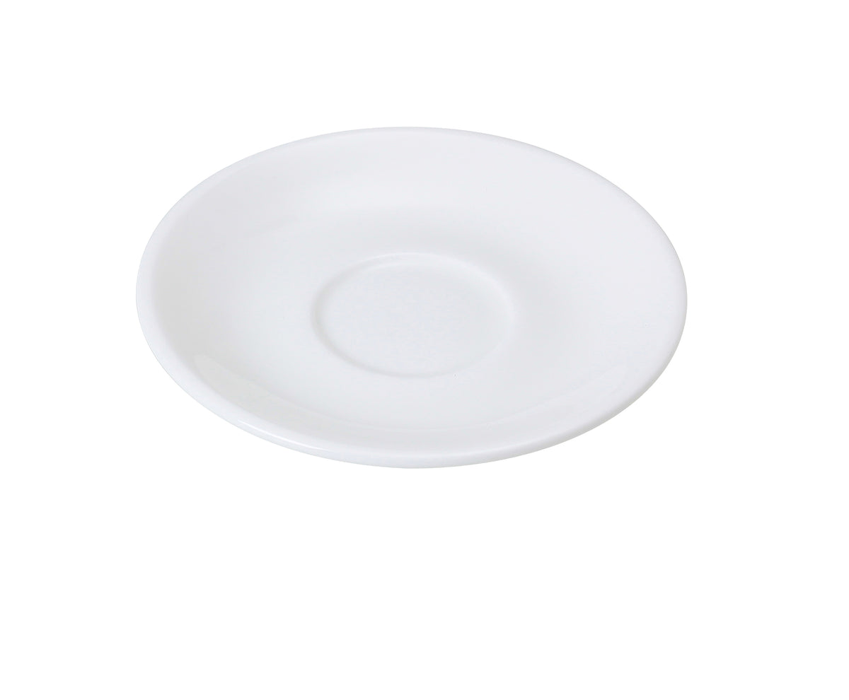 Yanco PS-36 Round White Porcelain Saucer, 4.5" Diameter, Dishwasher Oven Microwave Safe - Case of 36