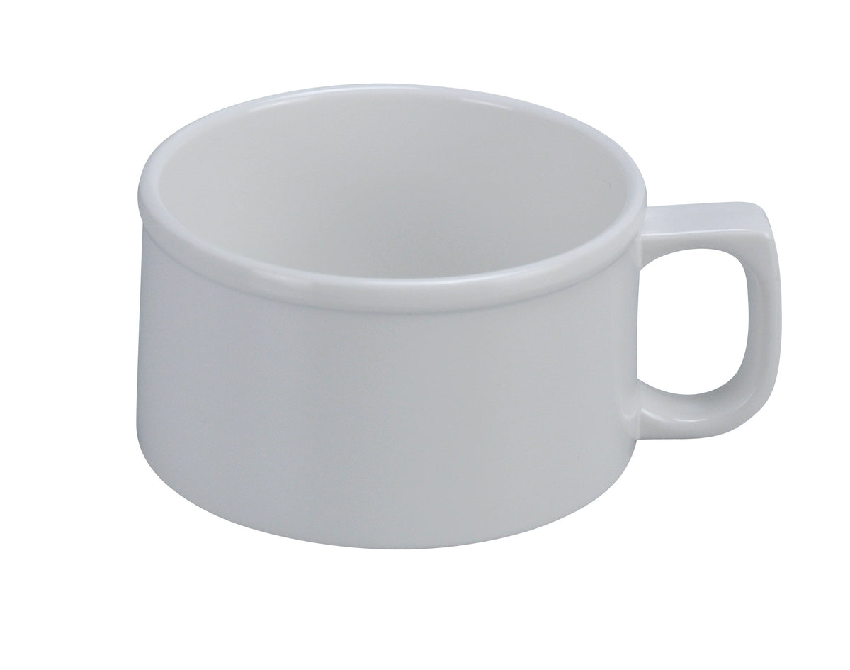 Yanco PT-9016 - 8 oz Tree Soup Mug, 4" Dia x 4-5/8" H, Beige Melamine, Dishwasher Safe - Case of 48