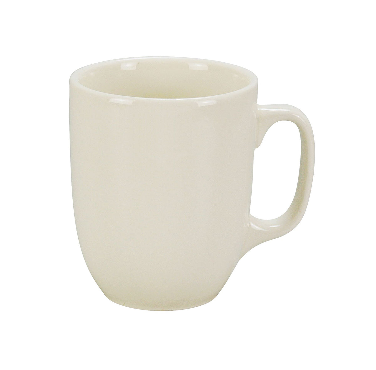Yanco RE-15-J China Mug - 15 oz Ceramic White, 3-1/2" Dia. x 4-1/2" H, Dishwasher Safe - Case of 24