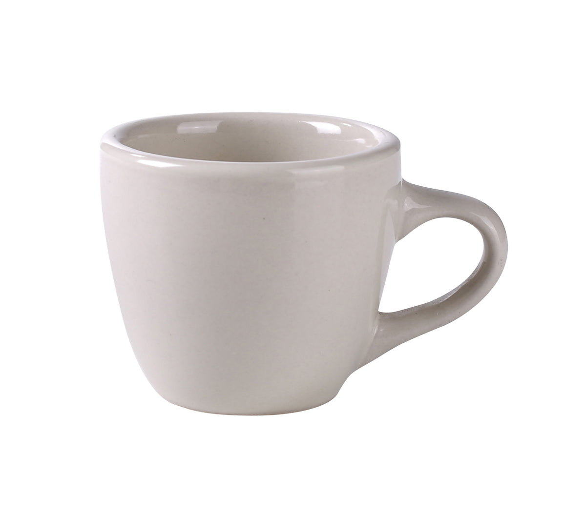 Yanco RE-35 - 3.5 Oz White Ceramic Cup, 2-1/2" Height, Rolled Edge, Dishwasher Oven Safe - Case of 36