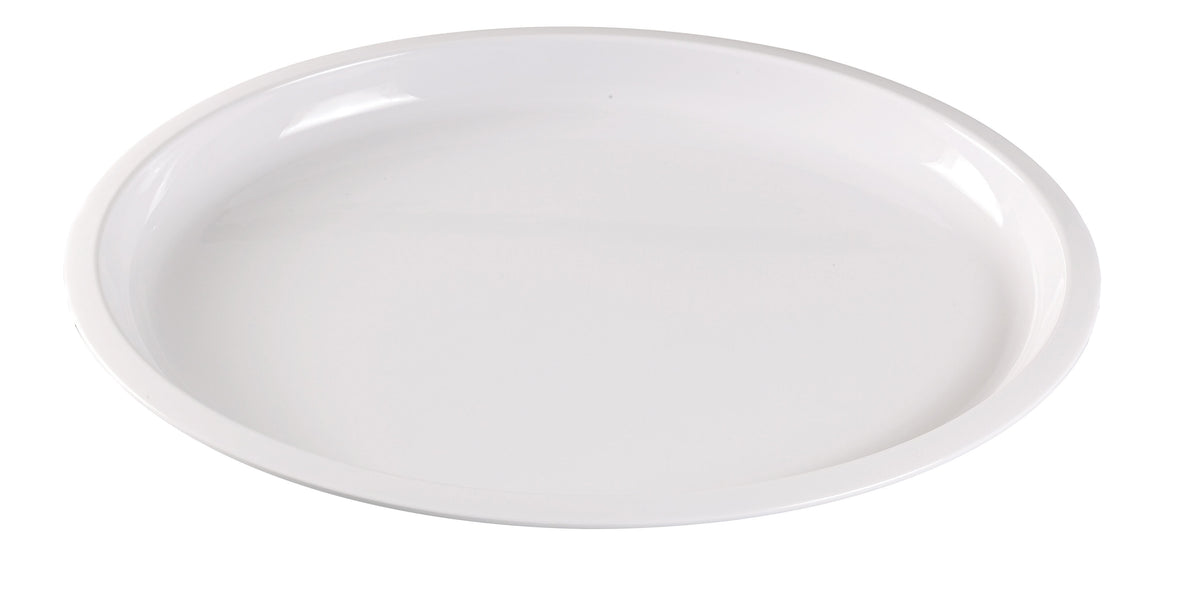 Yanco RM-3022 Serving Platter, Oval White Melamine, 22" L x 18" W x 1-1/4" H, Deep, Dishwasher Safe - Case of 6