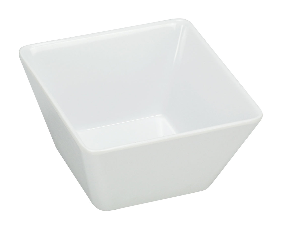 Yanco RM-404 - 10 oz White Square Melamine Bowl 3.75" L x 3.75" W x 2.5" H Dishwasher-Safe - Case of 72