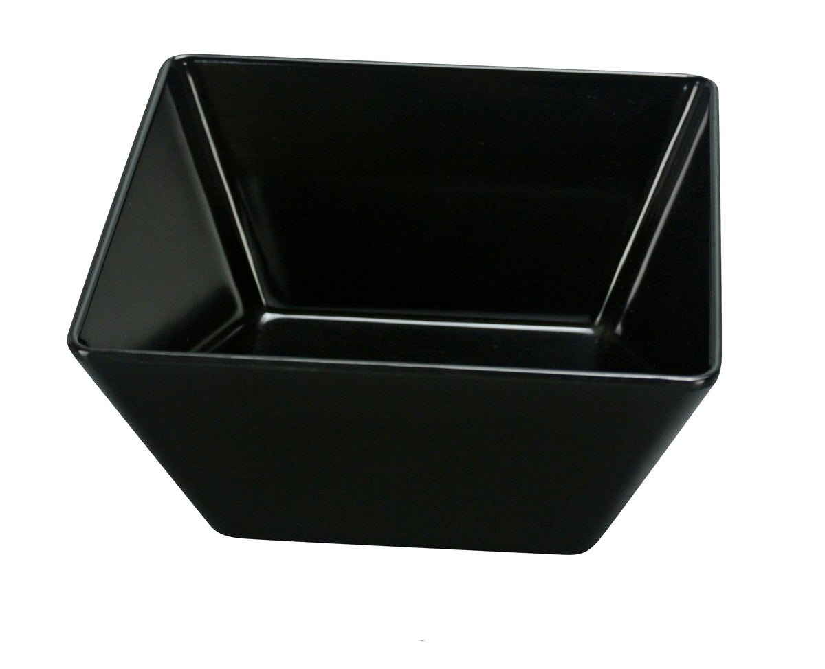 Yanco RM-404BK - 10 Oz Melamine Bowl Square Black 3-3/4" L x 3-3/4" W x 2-1/2" H - Case of 72